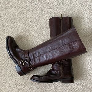 Enzo Angiolini Brown Leather Riding Boots